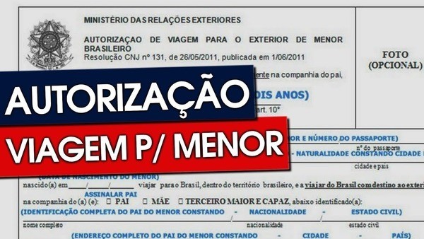 Autorização de viagem internacional para menor